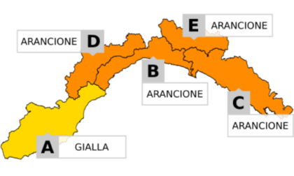 Allerta meteo gialla sul Ponente Ligure