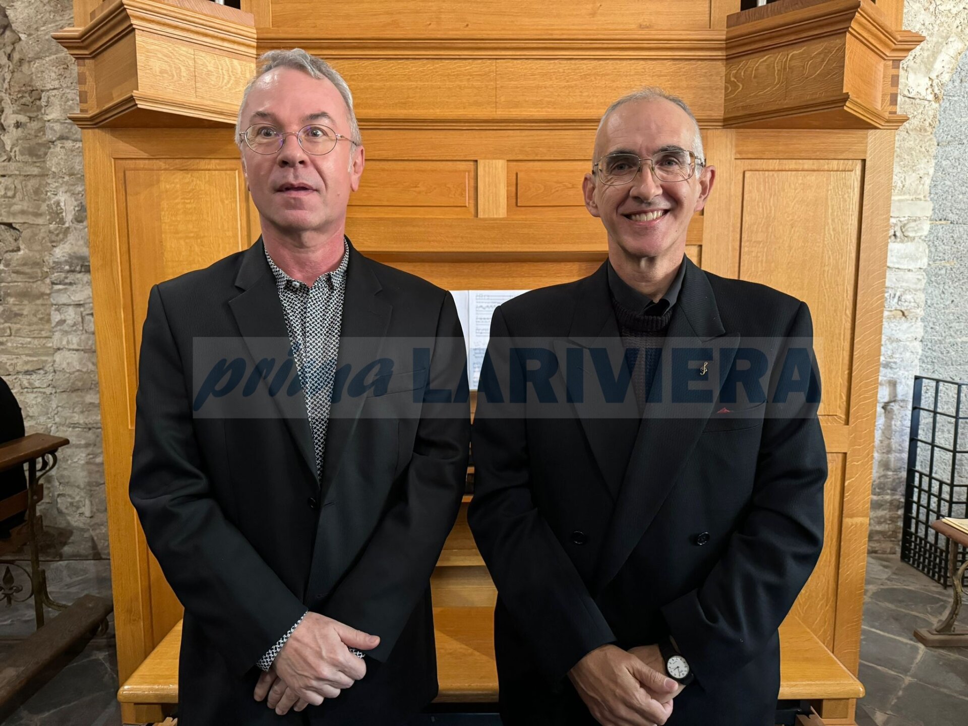 gemellaggio dolceacqua principato di monaco Olivier Vernet e Marco Peron organisti che hanno inaugurato organo