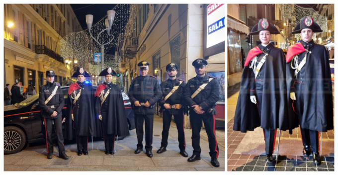 A Sanremo controlli rinforzati dei carabinieri anche in alta uniforme per le festività