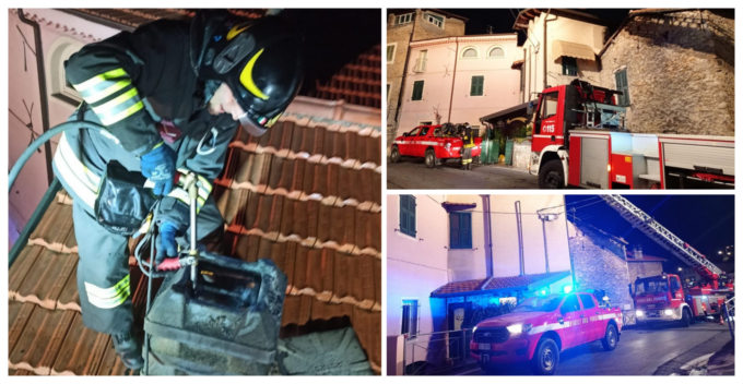 Canna fumaria in fiamme, intervengono i vigili del fuoco