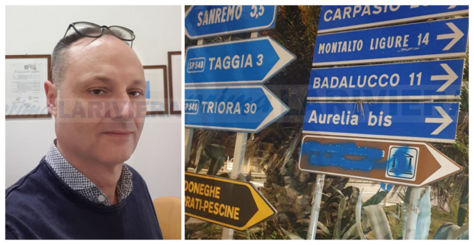 Vandalizzato il cartello stradale del Museo della Resistenza di Carpasio