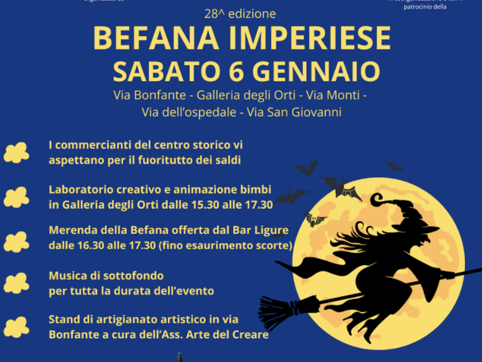Ritorna la “Befana Imperiese”: shopping e divertimento
