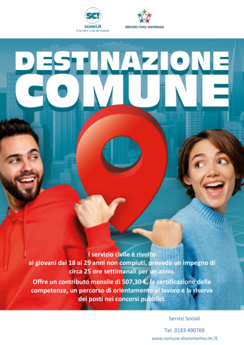 Diano Marina: pubblicato il bando di selezione per il servizio civile universale