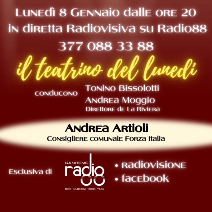 Torna il Teatrino del Lunedì: questa sera ospite Andrea Artioli