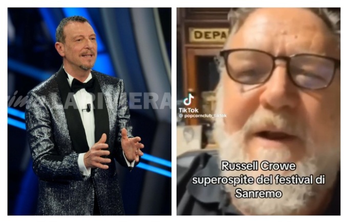 “Al mio segnale scatenate l’inferno” il video Russel Crowe sulla sua ospitata a Sanremo