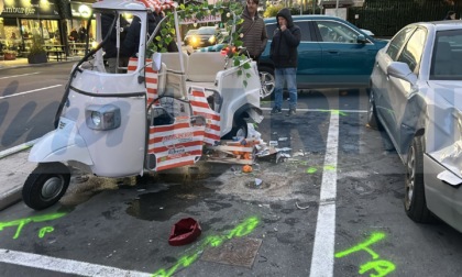 Auto travolge ambulante di arance a Ospedaletti: 5 mezzi coinvolti, feriti