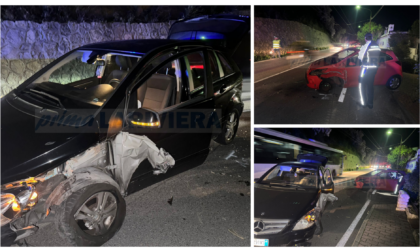 Schianto tra due auto sull'Aurelia a Bordighera, ferita una 28enne
