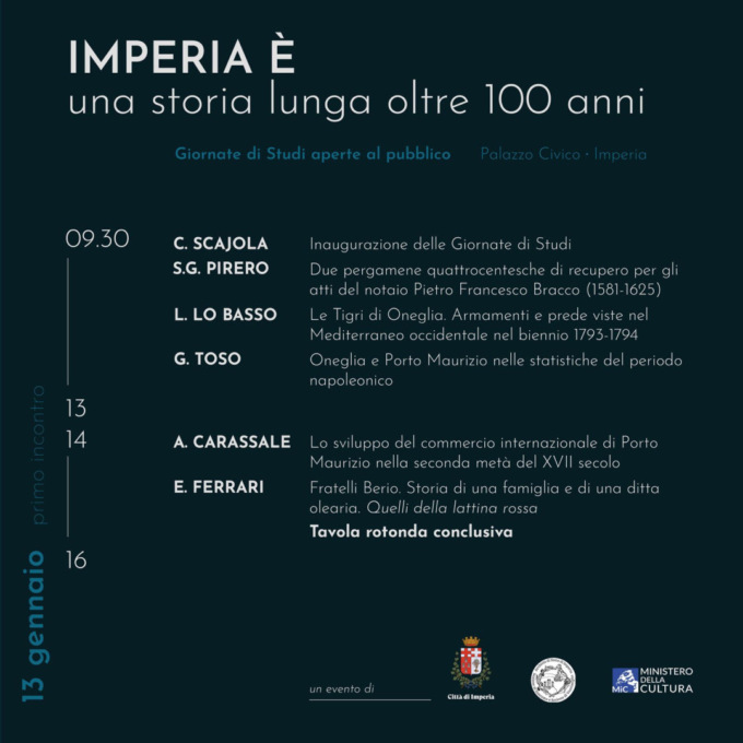 “Imperia è… una storia lunga oltre 100 anni”:un ciclo di incontri per celebrare il centenario della città