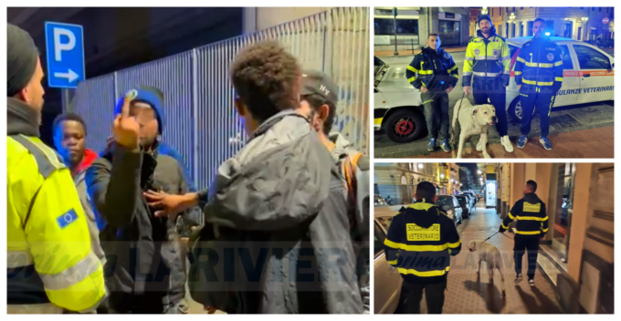 Pattuglie cinofile delle ambulanze veterinarie in supporto alla sicurezza a Ventimiglia. Video