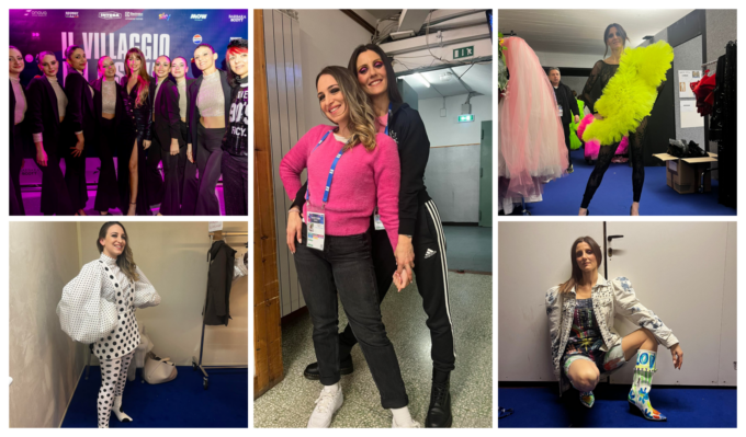 Due ballerine di Vallecrosia sul palco dell’Ariston assieme a Lorella Cuccarini