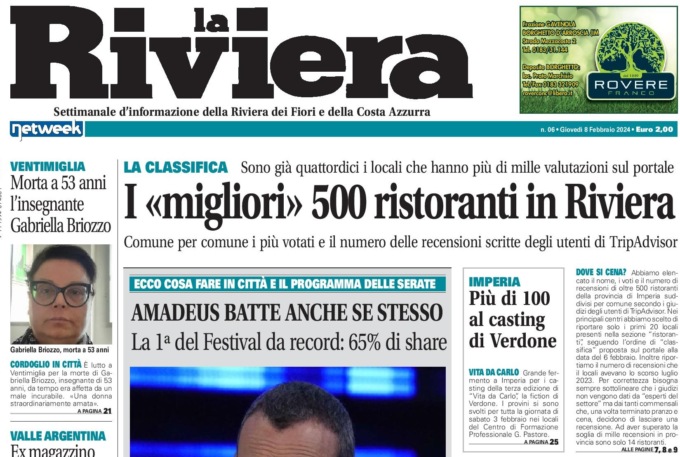 I “migliori” 500 ristoranti in Riviera