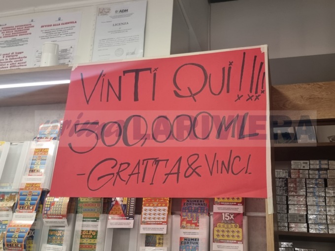A Sanremo vince 500mila euro al Gratta & vinci, con un biglietto da 5 euro