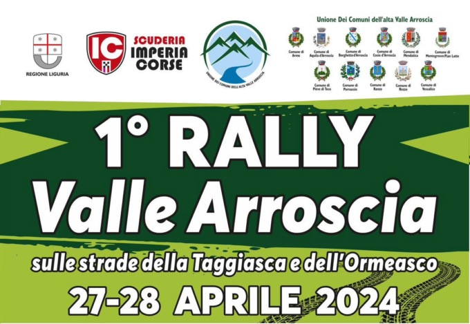 Il 1° Rally Valle Arroscia il 27 e 28 aprile