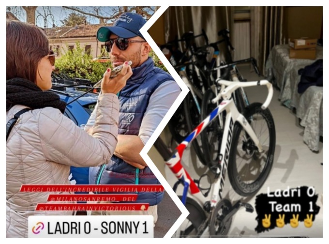 L’ex campione Sonny Colbrelli sventa il furto di bici prima della Milano-Sanremo