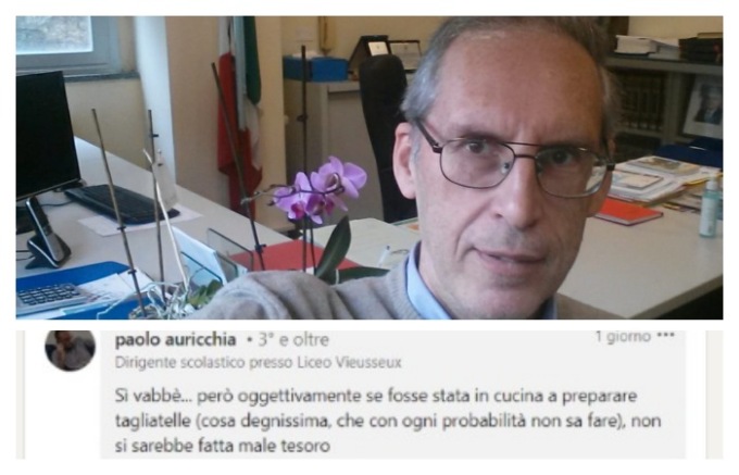 Commento sessista del preside, la protesta di Laura Amoretti