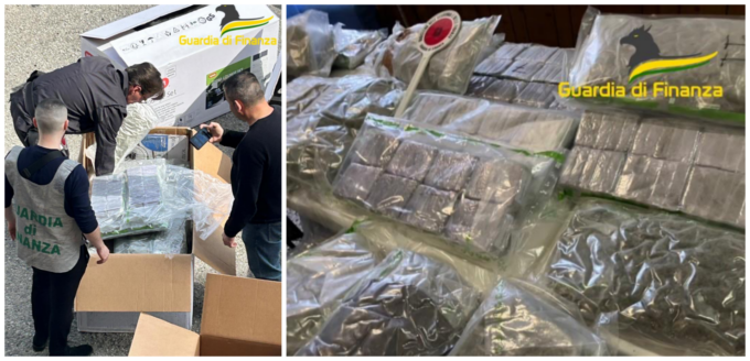 Arrestato dalla finanza un ucraino con 61 kg di hascisc e marijuana