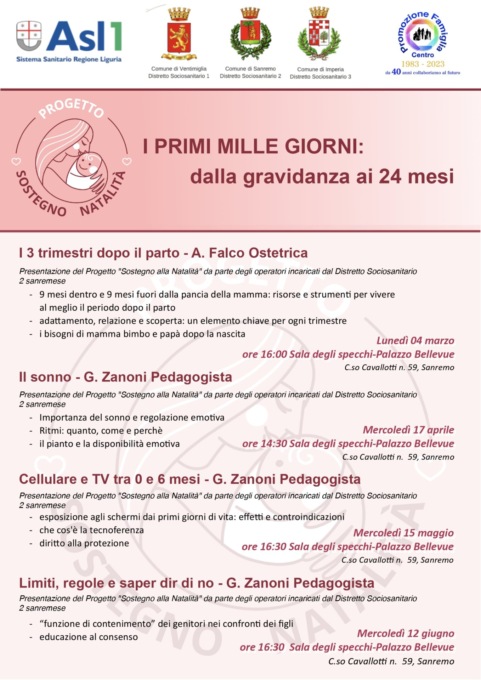 “Sostegno alla Natalità”, al via gli incontri