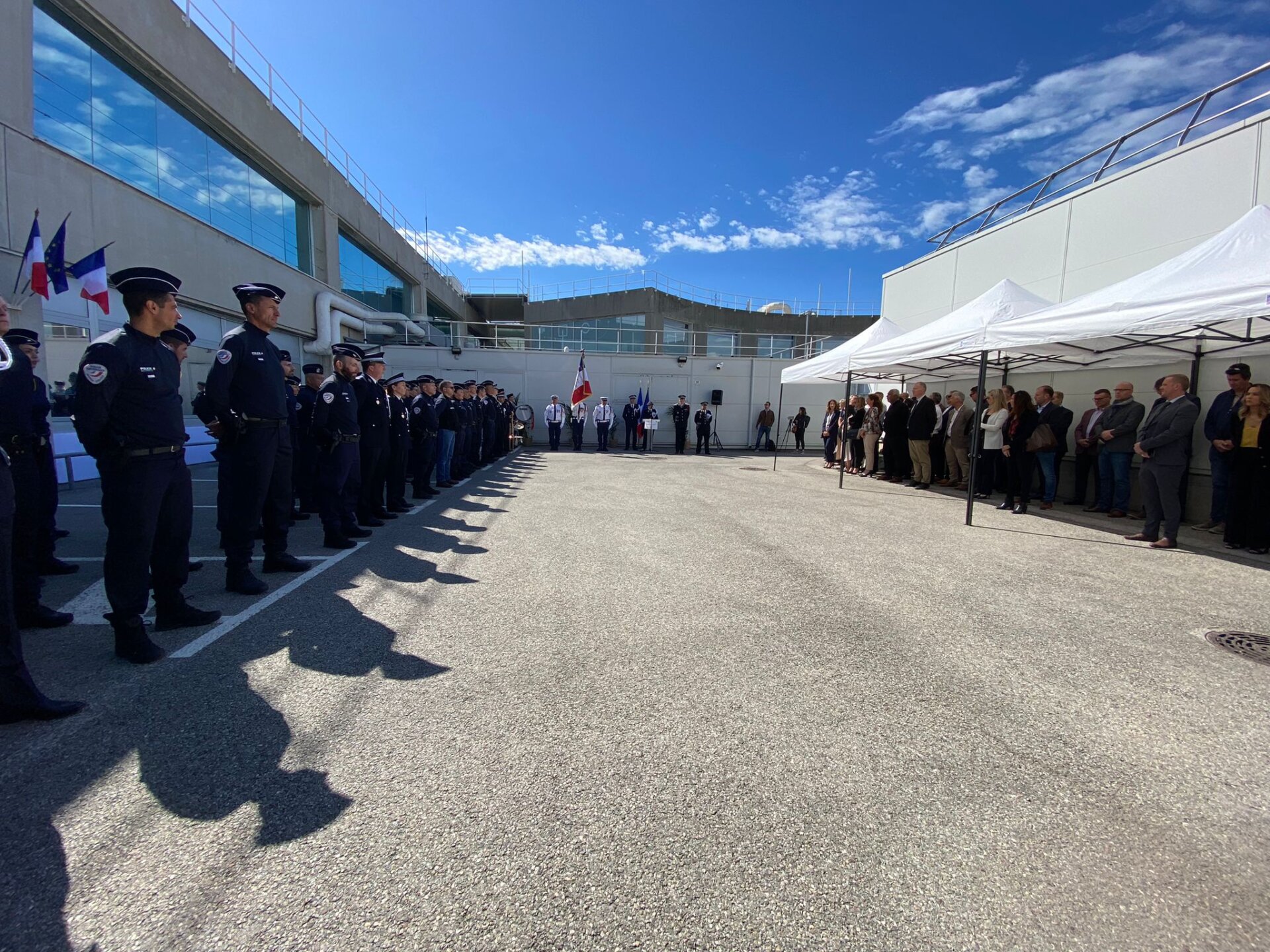 cerimonia polizia di frontiera aerea aeroporto di nizza