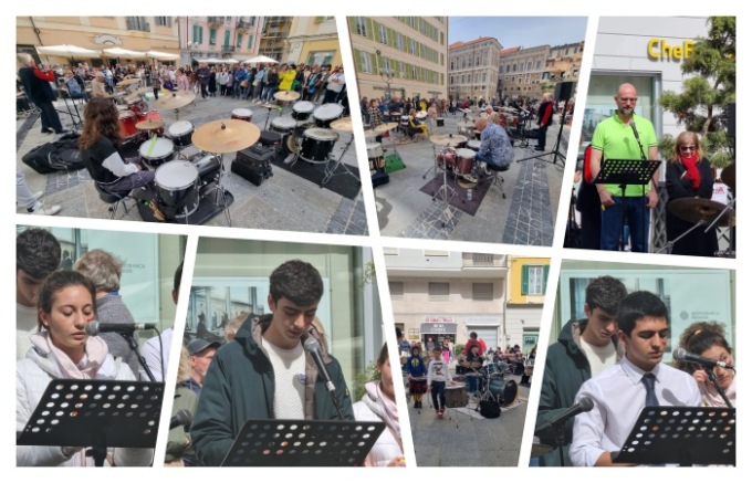 Flash mob in piazza Borea D’Olmo contro la violenza di genere