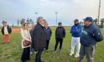 Elezioni Sanremo: Gianni Rolando in visita al campo da baseball di Pian di Poma