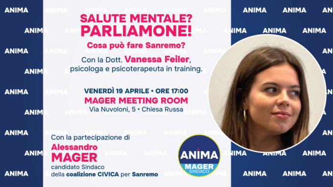 Salute mentale, il 19 aprile l’incontro organizzato da ‘Anima’