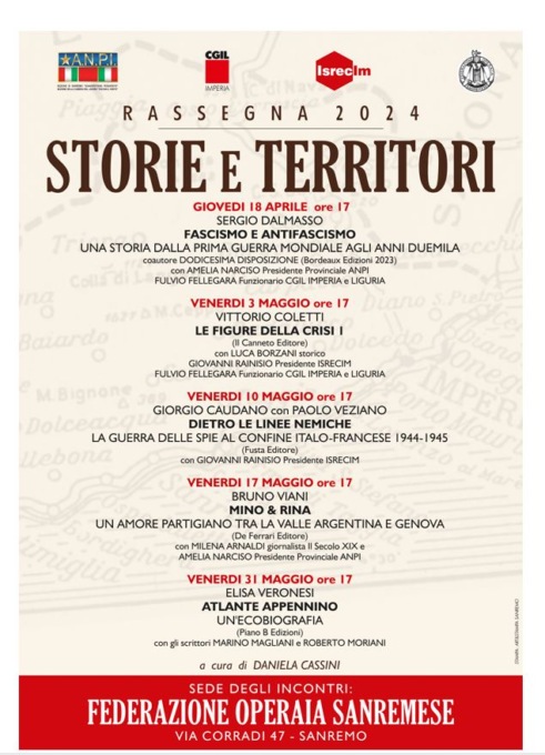 Resistenza: il 18 aprile la rassegna ‘Storie e Territori”