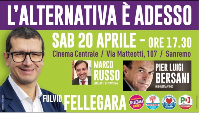 Elezioni, sabato Pierluigi Bersani e il sindaco di Savona Russo a sostegno di Fulvio Fellegara