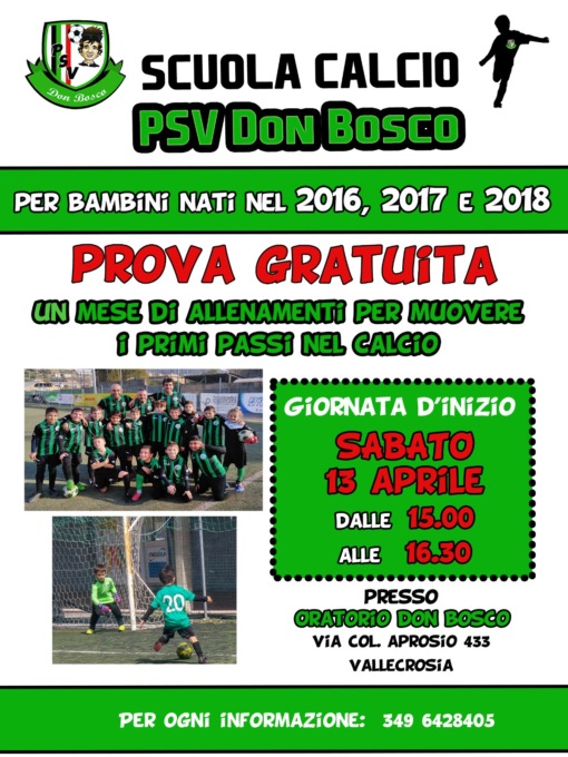 Calcio: la Polisportiva Salesiani di Vallecrosia organizza un ‘Open Day’