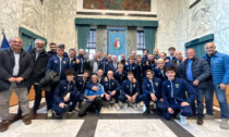 I campioni dell'Imperia Calcio ricevuti a Palazzo Civico dal sindaco Claudio Scajola