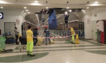 Crollata per il maltempo porzione di controsoffitto alla stazione di Sanremo