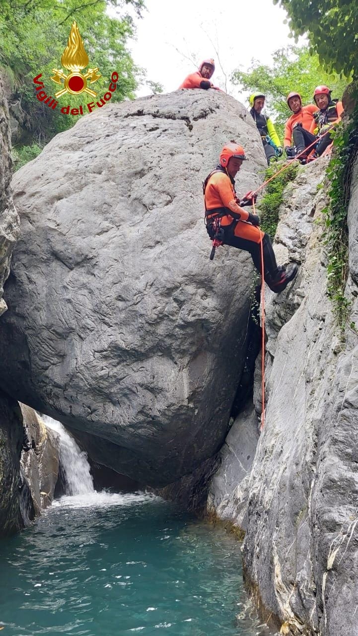 canynoning vigili del fuocorio buggio pigna esercitazione soccorso laghetti_06