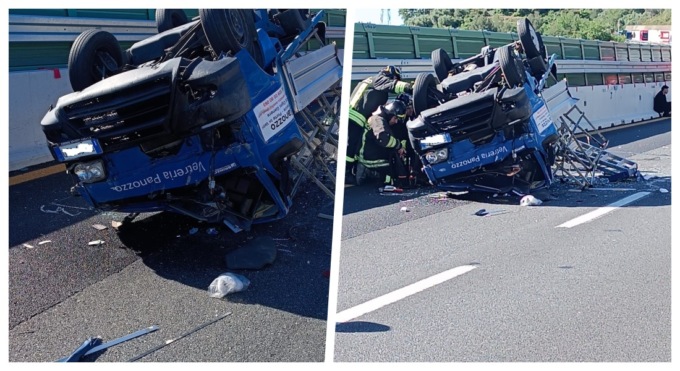 Schianto in autostrada un ferito