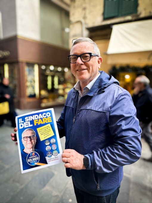 Elezioni Sanremo, Gianni Rolando incontra i commercianti di via Palazzo