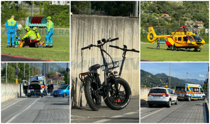 Cade con la bici sulla ciclabile di Camporosso, 49enne grave al Santa Corona