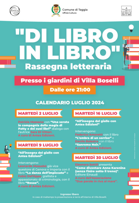 Parte la rassegna letteraria ‘Di Libro in Libro’