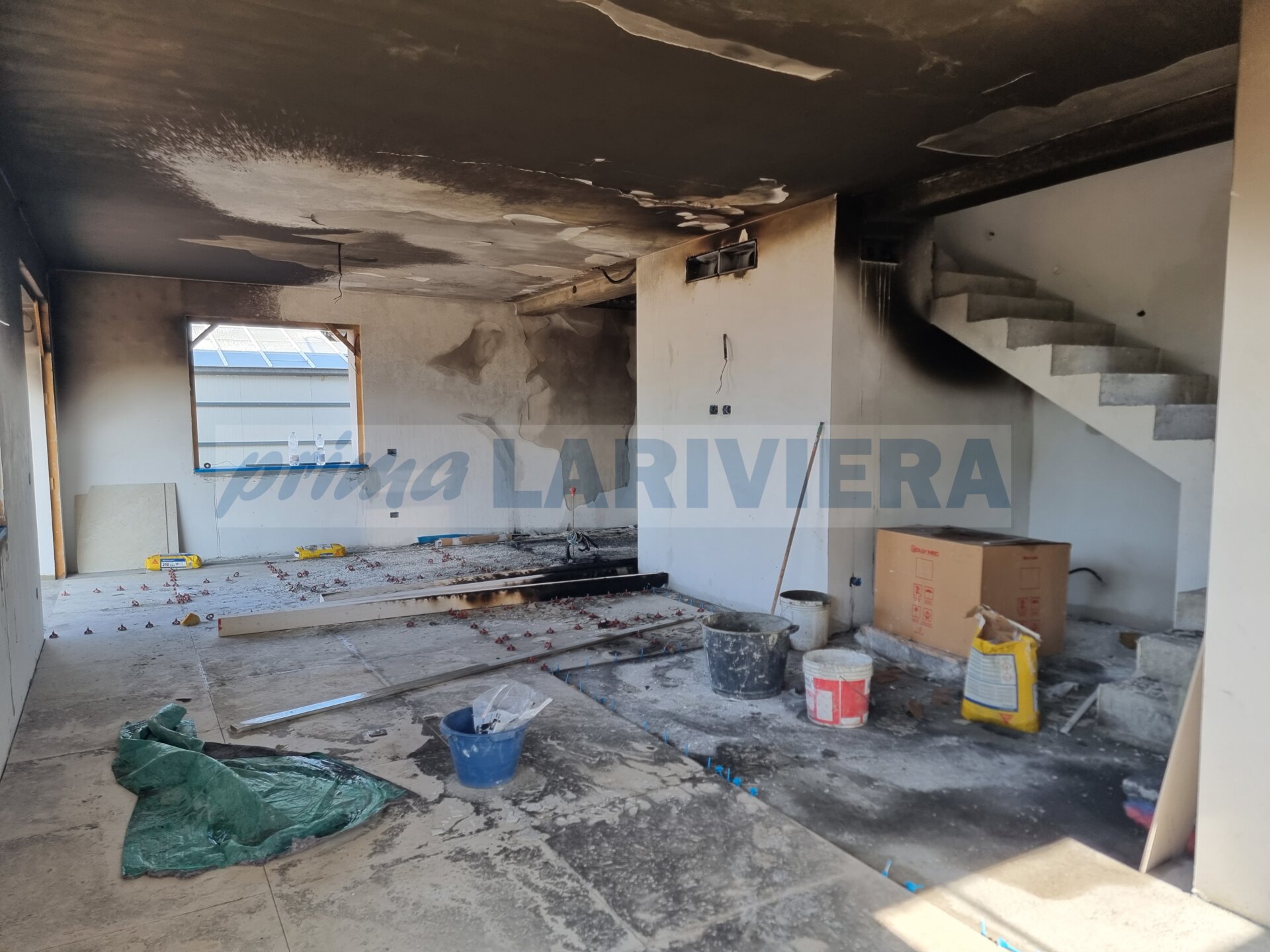 incendio attentato incendiario villa costruzione cantiere superstrada taggia_06