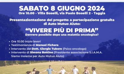 L'8 giugno la presentazione del progetto dedicato ai pazienti oncologici