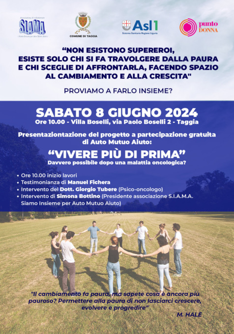 L’8 giugno la presentazione del progetto dedicato ai pazienti oncologici