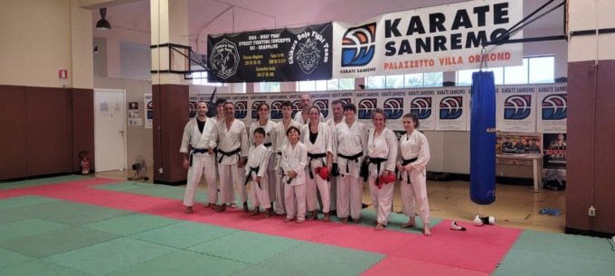 Allenamento intensivo col campione italiano De Paolis per l’Asd Karate Sanremo