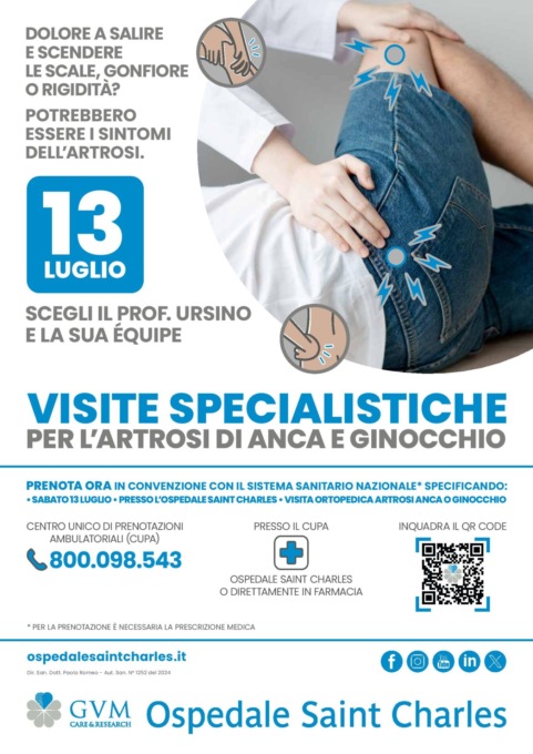 Prenotazioni aperte per la visita specialistica artrosi dell’anca e del ginocchio
