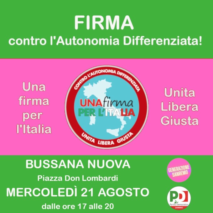 Una raccolta firme contro l’autonomia differenziata