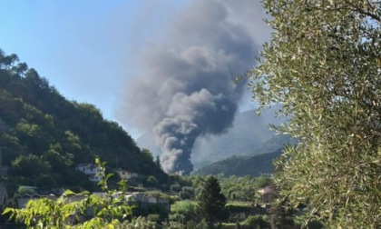 Incendio in un oleificio a Ceriana