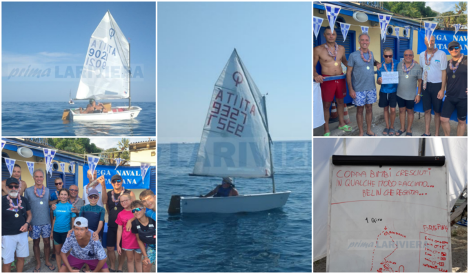 A Sanremo la prima regata goliardica di Optimist “Bimbi cresciuti”