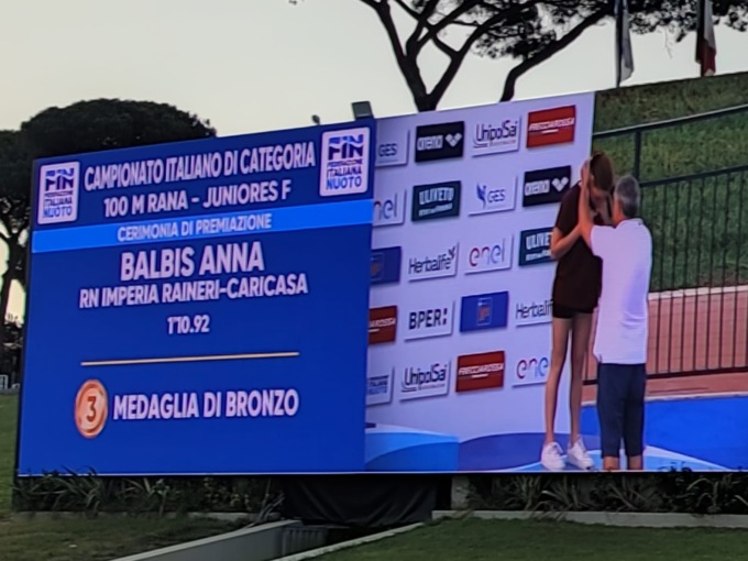 Medaglia di bronzo per Anna Balbis ai campionati italiani di nuoto
