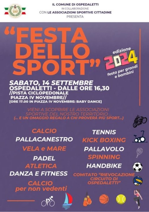 Festa dello Sport a Ospedaletti. Il programma