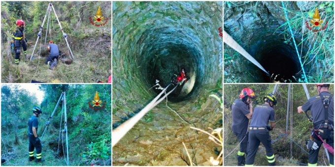 Cane caduto in un pozzo, mobilitazione di soccorsi a Cipressa