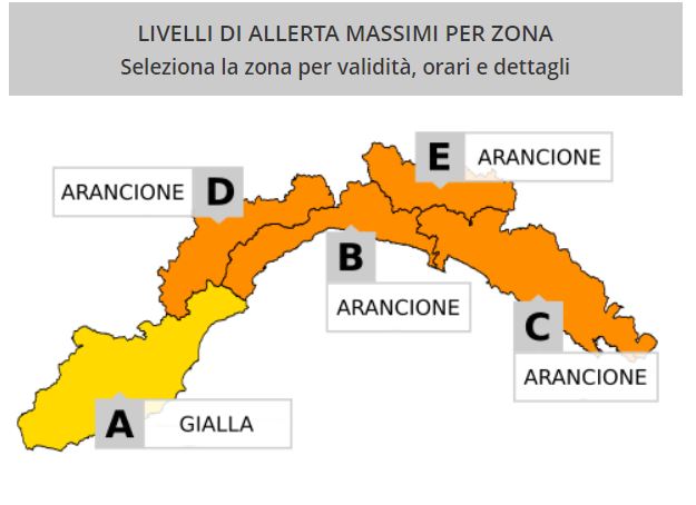Meteo: da mezzanotte scatta l’allerta gialla