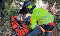 Ciclista soccorso con l'elicottero nell'entroterra di Pigna