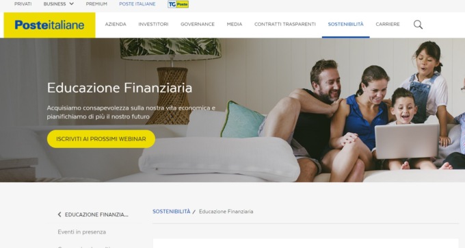 Proseguono i webinar di educazione finanziaria di Poste Italiane
