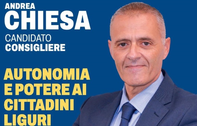 Andrea Chiesa, il volto e la voce del Partito Popolare del Nord in tutto il Ponente Ligure